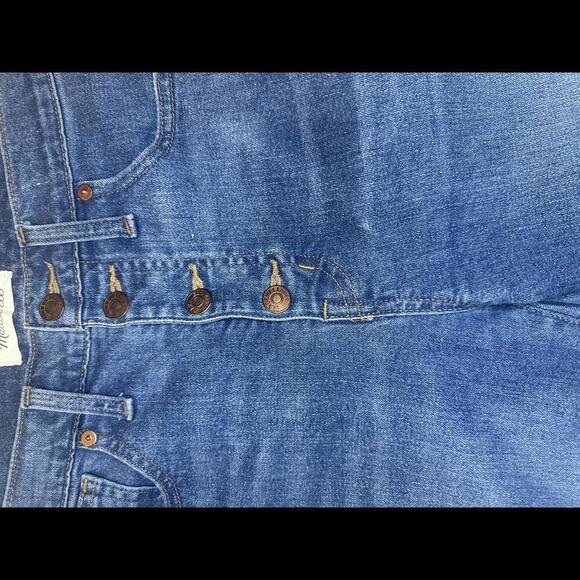 Madewell TENCEL medium wash 10" High-Rise button-front skinny jeans Size 28 - Picture 3 of 9